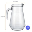 Ver imagem 2 de Jogo de 3 Jarras Bar Sempre Sucos ou Drinks 1,5l Nadir Figueiredo Vidro Transparentes