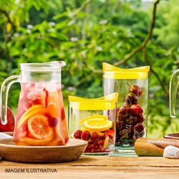 Jogo de 3 Jarras Bar Sempre Sucos ou Drinks 1,5l Nadir Figueiredo Vidro Transparentes - 5