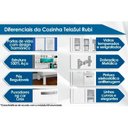 Ver imagem 2 de Kit de Cozinha Compacta Rubi Smart c/6 Portas e 1 Gaveta Branco/Preto - Telasul