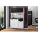 Ver mais imagens de Kit de Cozinha Compacta Rubi Smart c/6 Portas e 1 Gaveta Branco/Preto - Telasul