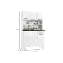 Ver imagem 4 de Kit de Cozinha Compacta Rubi Smart c/6 Portas e 1 Gaveta Branco/Preto - Telasul