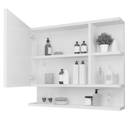 Armário Banheiro Espelheira com Porta Cleopatra - Casa Jd Móveis Casa Jd Móveis Naturale - 4