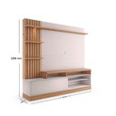 Ver imagem 5 de Estante Home Theater Maceió com Pés com Mesa de Centro Jeri Freijó Off White e Aparador Riviera