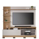 Ver imagem 2 de Estante Home Theater Maceió com Pés com Mesa de Centro Jeri Freijó Off White e Aparador Riviera