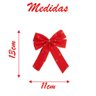Kit 6 Lacinhos Enfeite Árvore Natal Laços Vermelhos 13cm - 2