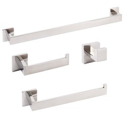 Kit Acessórios para Banheiro Inox Premium Cromado 4 Peças - Fino Inox - 2