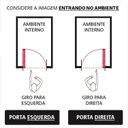 Ver mais imagens de Porta Lambril com Maçaneta e Fechadura de Banheiro 210x80cm Veneza Abertura Esquerda Branco Esquadrias Bergamo
