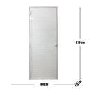 Ver imagem 4 de Porta Lambril com Maçaneta e Fechadura de Banheiro 210x80cm Veneza Abertura Esquerda