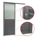 Ver imagem 2 de Porta de Correr Suspensa 210x100cm Meia Veneziana Meia Vidro Esq L.25 Brimak Abertura Esquerda