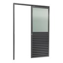 Ver imagem 3 de Porta de Correr Suspensa 210x100cm Meia Veneziana Meia Vidro Esq L.25 Brimak Abertura Esquerda