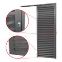 Ver imagem 2 de Porta de Correr Suspensa 210x100cm Veneziana Dir L.25 Brimak Abertura Direita Cinza