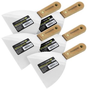 Kit 5 Espátula 12 Cm Aço Inox Multiuso Chapa Gesso Drywal