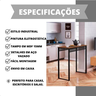 Mesa Bancada Gourmet Estilo Industrial Alta Aparador Vintage - 4