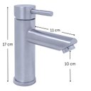 Ver imagem 5 de Torneira Acqua Metais Luxor 201 Banheiro Inox Monocomando
