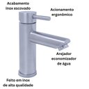 Ver imagem 4 de Torneira Acqua Metais Luxor 201 Banheiro Inox Monocomando