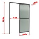 Ver imagem 6 de Porta de Correr Suspensa 210x100cm Vidrao Esq L.25 Brimak Abertura Esquerda