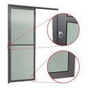 Ver imagem 2 de Porta de Correr Suspensa 210x100cm Vidrao Esq L.25 Brimak Abertura Esquerda