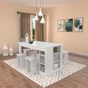 Ver imagem 4 de Conjunto Mesa com Nichos e 4 Bancos B21 Linha B's Naturart