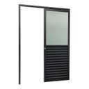 Ver imagem 3 de Porta de Correr Suspensa 210x100cm Meia Veneziana Meia Vidro Esq L.25 Brimak Abertura Esquerda