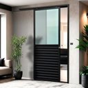Ver imagem 1 de Porta de Correr Suspensa 210x100cm Meia Veneziana Meia Vidro Esq L.25 Brimak Abertura Esquerda
