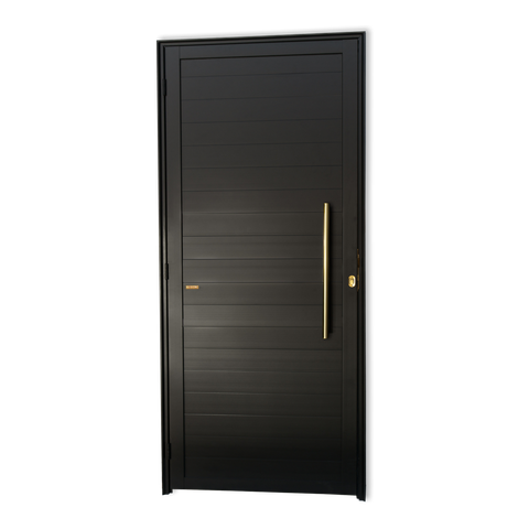 Porta Lambril c/Puxador D. Super Preto Dourado 100 Brimak