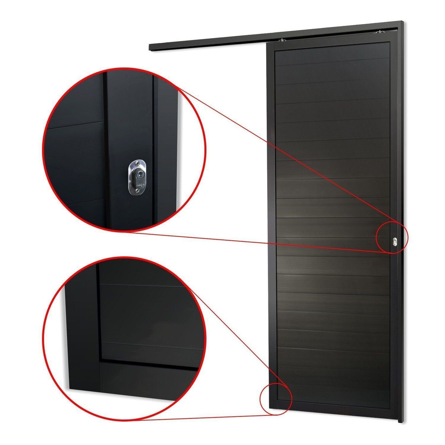 Porta de Correr Suspensa 210x100cm Lambril Dir L.25 Brimak