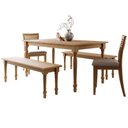 Ver imagem 2 de Mesa Madeira 160cm 2 Bancos e 2 Cadeiras Rubia Freijó F07 - Mpozenato