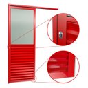 Ver imagem 2 de Porta de Correr Suspensa 210x100cm Meia Veneziana Meia Vidro Esq L.25 Brimak Abertura Esquerda