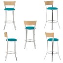 Ver imagem 5 de Kit de Mesa Bistrô com Tampo de Vidro Redondo 4 Banquetas em Alumínio e Fibra Sintética Ráfia