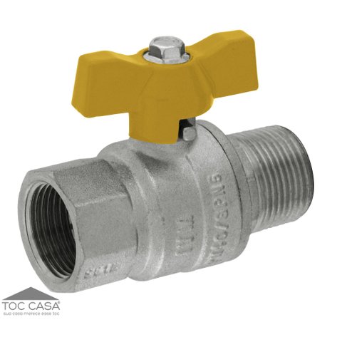 VÁLVULA ESFERA MxF PASSAGEM PLENA GÁS BORBOLETA 3/4”