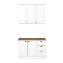 Ver imagem 6 de Cozinha Compacta Amy 2 Peças 5 Portas 3 Gavetas MDF MDP 120cm Branco Hp Nature Casa 812