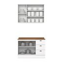 Ver imagem 7 de Cozinha Compacta Amy 2 Peças 5 Portas 3 Gavetas MDF MDP 120cm Branco Hp Nature Casa 812