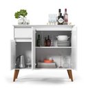 Ver imagem 4 de Balcão Buffet Veneza 3 Portas 1 Gaveta Pés Madeira Maciça 93cm Ej Móveis