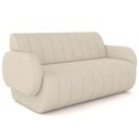 Ver imagem 1 de Sofá 3 Lugares Sala Living Orgânico 188cm Fávara K01 Veludo Bege - Lyam Decor