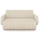 Ver imagem 3 de Sofá 3 Lugares Sala Living Orgânico 188cm Fávara K01 Veludo Bege - Lyam Decor