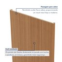 Ver mais imagens de Kit 2 Placas de Painel Ripado Toronto 250cm x 58cm x 3,3mm (Rende 2,9m²) Ecorevest Marrom/Freijó