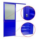Ver imagem 2 de Porta de Correr Suspensa 210x100cm Meia Veneziana Meia Vidro Esq L.25 Brimak Abertura Esquerda