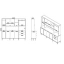 Ver imagem 2 de Cozinha Compacta 8 Portas 3 Gavetas 7 Nichos Nápoles Itatiaia Cinamomo/off White
