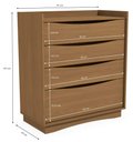 Ver imagem 2 de Cômoda 91cm 03 Gavetas e 01 Gavetão M260 Kappesberg