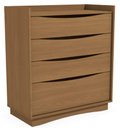 Ver imagem 4 de Cômoda 91cm 03 Gavetas e 01 Gavetão M260 Kappesberg