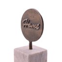 Ver imagem 2 de Escultura Home Bronze e Metal com Base em Mármore 8x21x8 Cm