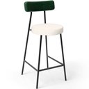 Ver imagem 3 de Kit 06 Banquetas Baixa Cozinha e Sala Jantar Bancada Milão L02 Facto Verde Linho Cru - lyam decor Ly