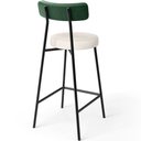 Ver imagem 7 de Kit 06 Banquetas Baixa Cozinha e Sala Jantar Bancada Milão L02 Facto Verde Linho Cru - lyam decor Ly