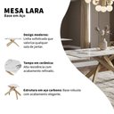 Ver imagem 2 de Mesa de Jantar Lara Base Aço Carbono Tampo 180cm Cerâmica Design Moderno para Sala de Jantar
