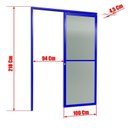 Ver imagem 6 de Porta de Correr Suspensa 210x100cm Vidrao Esq L.25 Brimak Abertura Esquerda