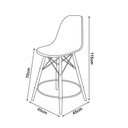 Ver imagem 2 de Cadeira Bistrô Madeira Eames Eiffel Assento Preto