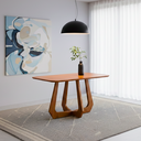 Ver imagem 1 de Mesa Bromelia Natuame 78cm x 80cm x 130cm Tampo em MDF Marrom/Madeira/Cinamomo