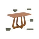 Ver imagem 4 de Mesa Bromelia Natuame 78cm x 80cm x 130cm Tampo em MDF Marrom/Madeira/Cinamomo