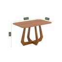 Ver imagem 3 de Mesa Bromelia Natuame 78cm x 80cm x 130cm Tampo em MDF Marrom/Madeira/Cinamomo