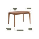 Ver imagem 4 de Mesa Ficus Natuame 77cm x 80cm x 130cm Tampo em MDF Marrom/Madeira/Cinamomo